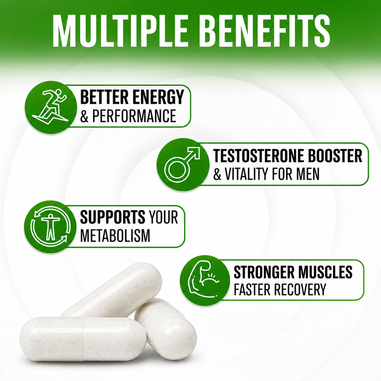 NaturalSlim Testosterin Men’s Multivitamin & Herbal Testosterone Support Supplement – 180 Capsules