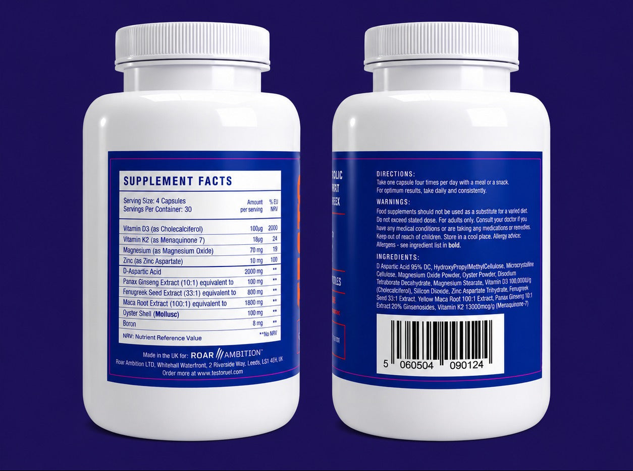 TestoFuel Testosterone Booster for Men 120 Capsules | Muscle Growth, Strength & Performance Support