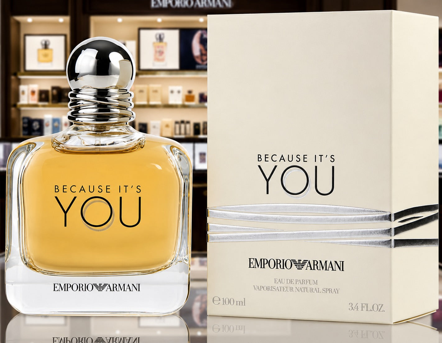 Emporio Armani Because It's You Eau de Parfum for Women 3.3 oz / 100ml Spray New Sealed