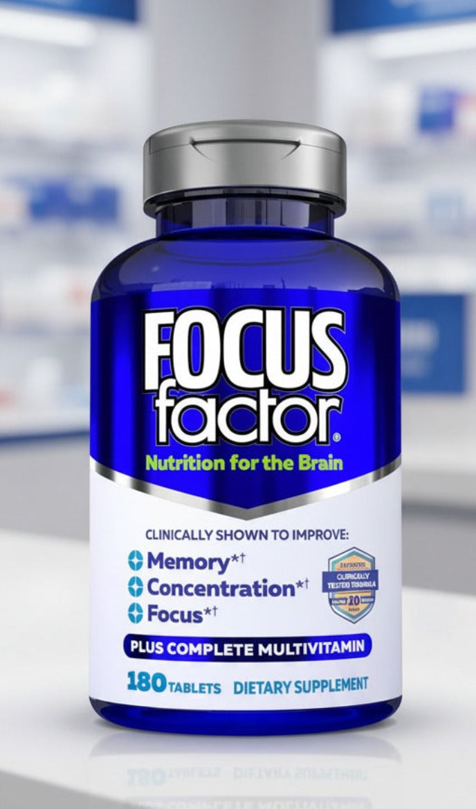 Focus Factor Brain Health Dietary Supplement – Memory, Focus &amp; Cognitive Support – 180 Tablets