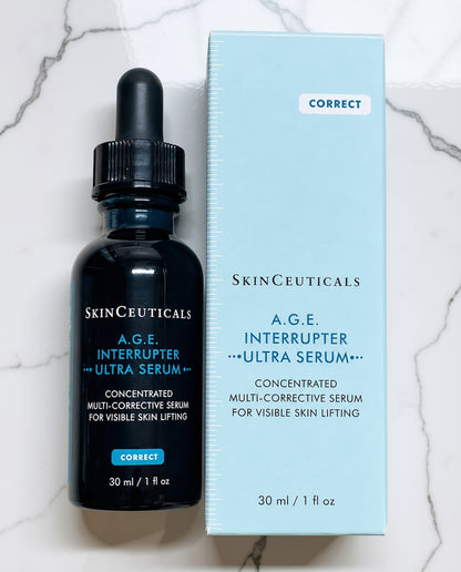 SkinCeuticals A.G.E. Interrupter Ultra Serum 30ml / 1 fl oz – Concentrated Multi-Corrective Lifting Anti-Aging Face Serum – New in Box