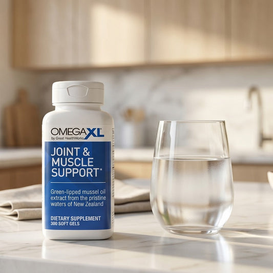 OmegaXL Green Lipped Mussel Joint &amp; Muscle Support Supplement – 120 Capsules | Natural Mobility &amp; Comfort Formula