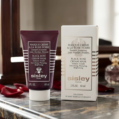 Sisley Paris Black Rose Cream Mask Instant Youth 2oz / 60ml – Smoothing, Plumping & Brightening Treatment | New Authentic