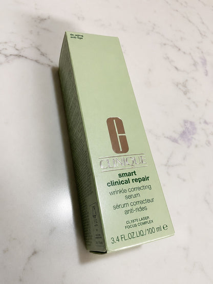 Clinique Smart Clinical Repair Wrinkle Correcting Serum 3.4 oz / 100 mL Anti-Aging Face Serum New In Box