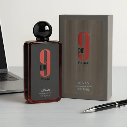 Afnan 9PM Rebel Eau de Parfum 100ml Spray Unisex | Long Lasting Sweet & Woody Luxury Fragrance