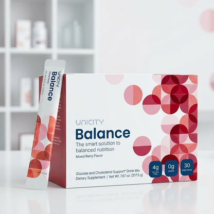 Unicity Balance Mixed Berry Dietary Fiber Supplement Drink Mix – 30 Sachets | Glucose &amp; Cholesterol Support | Daily Wellness Fiber