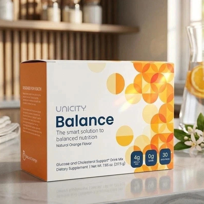Unicity Balance Orange Fiber Supplement Drink Mix – 30 Stick Packs – Natural Orange Flavor – New &amp; Sealed