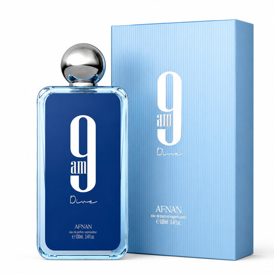 Afnan 9AM Dive Eau De Parfum Unisex 3.4 oz / 100ml Spray New In Box Authentic