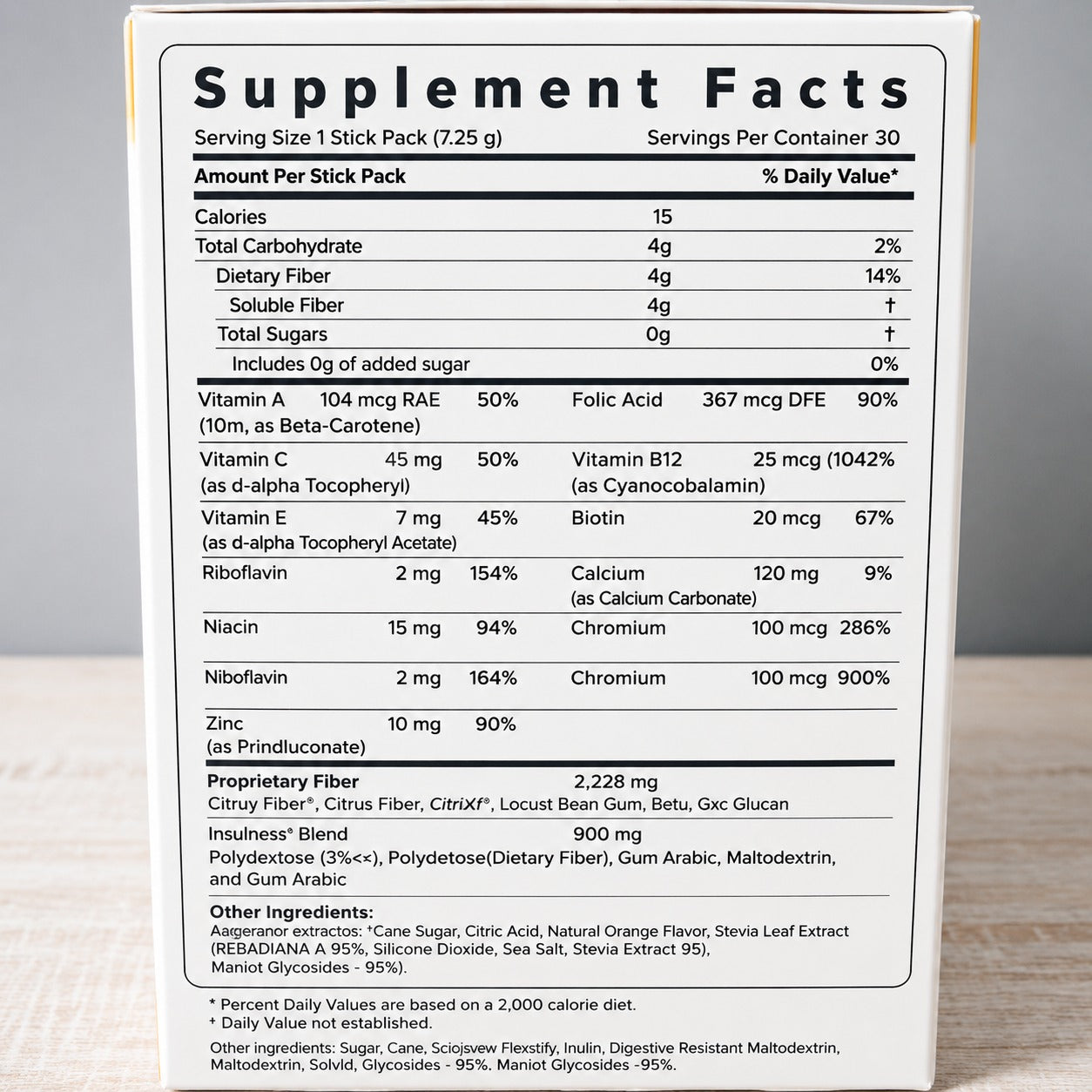 Unicity Balance Orange Fiber Supplement Drink Mix – 30 Stick Packs – Natural Orange Flavor – New &amp; Sealed
