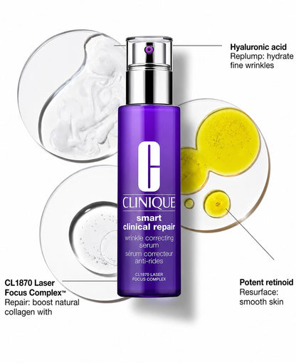 Clinique Smart Clinical Repair Wrinkle Correcting Serum 1 oz / 30ml Anti-Aging Face Serum NWOB Authentic