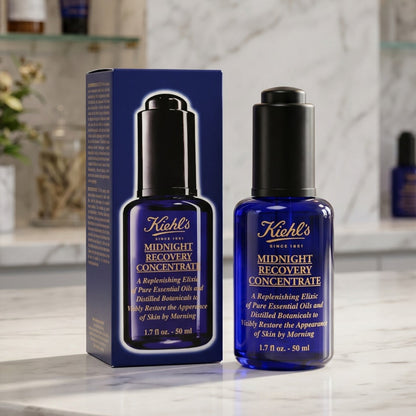 Kiehl's Midnight Recovery Concentrate Facial Oil 1.7 oz / 50 ml Night Serum New In Box