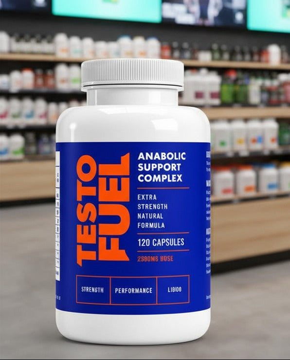 TestoFuel Testosterone Booster for Men 120 Capsules | Muscle Growth, Strength &amp; Performance Support