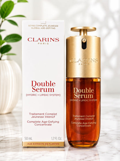Clarins Double Serum Complete Age-Defying Concentrate 50ml / 1.7oz Anti-Aging Facial Serum | New Sealed Box | Exp. 2028