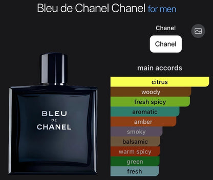 BLEU de CHANEL Eau De Toilette EDT for Men 3.4 oz / 100ml Spray New In Sealed Box