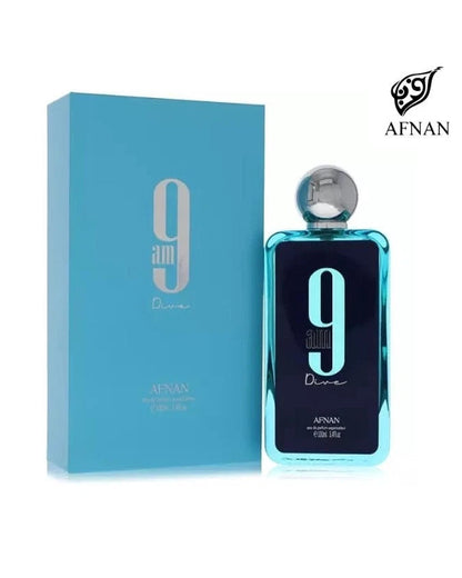 Afnan 9AM Dive Eau De Parfum Unisex 3.4 oz / 100ml Spray New In Box Authentic