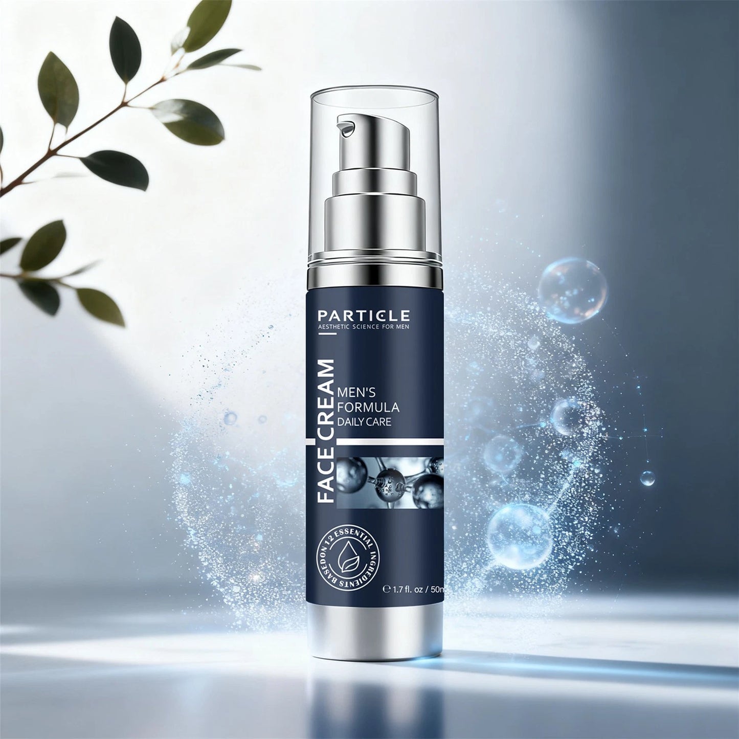 Particle Face Cream for Men 6-in-1 Anti-Aging Moisturizer 1.7 fl oz / 50ml – Reduces Eye Bags, Dark Spots &amp; Wrinkles
